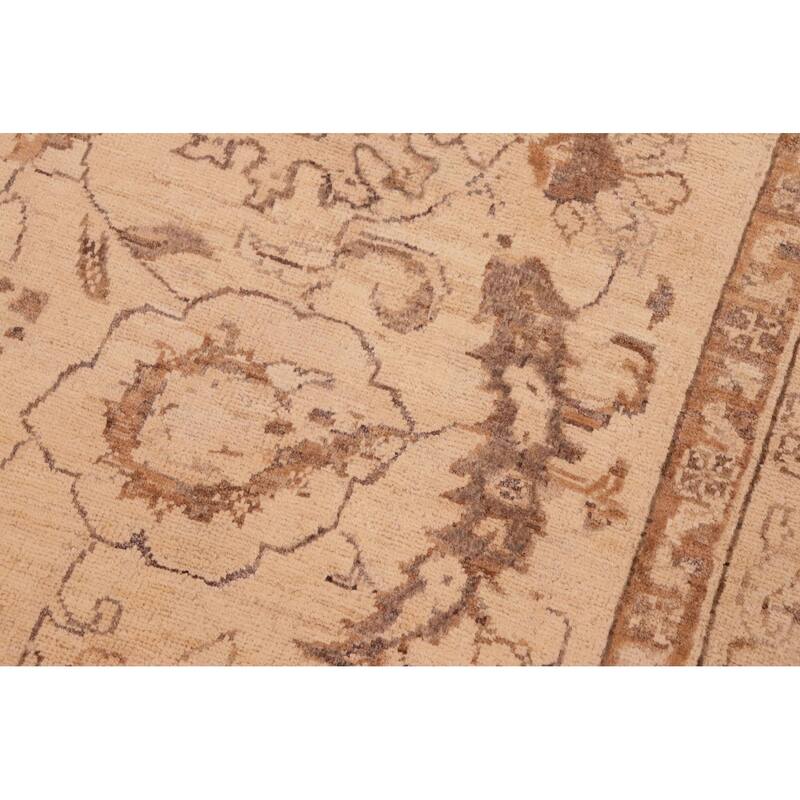 Shabby Chic Ziegler Armando Tan Brown Handknotted Wool Rug 6 ft. 1